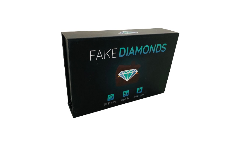 Fake Diamonds card game box